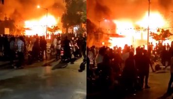 iranda-etirazcilar-polis-idaresini-yandiriblar-video